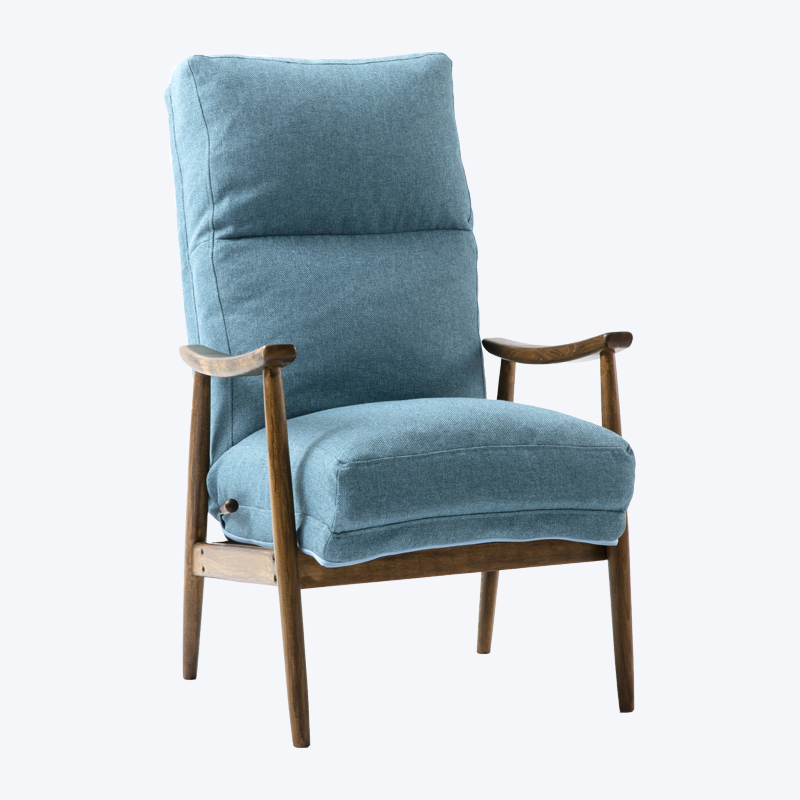 Fauteuil en bois de balcon de restaurant en tissu doux 913G-DZ