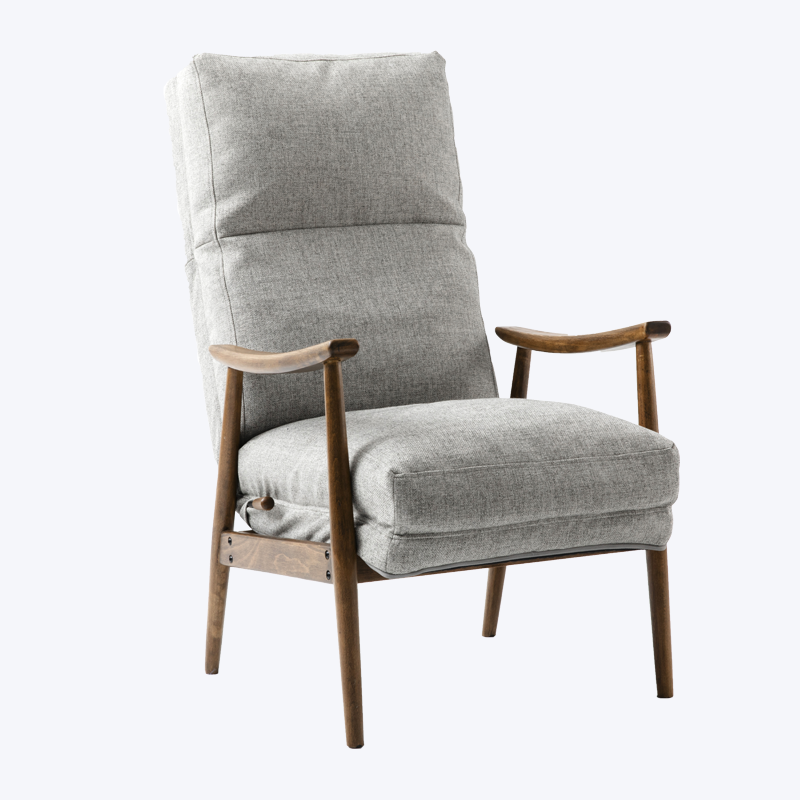 Fauteuil en bois de balcon de restaurant en tissu doux 913G-DZ