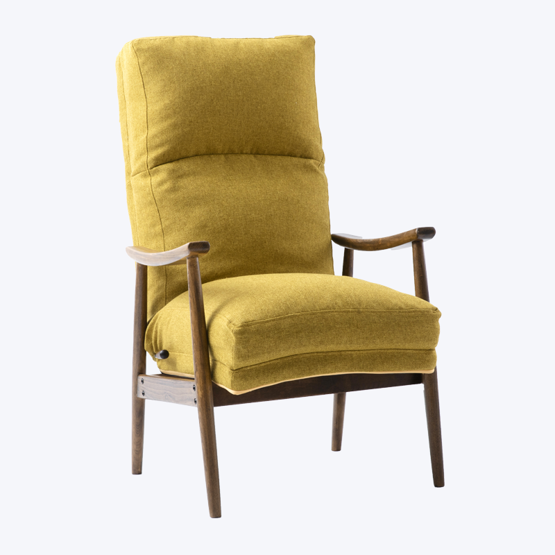 Fauteuil en bois de balcon de restaurant en tissu doux 913G-DZ