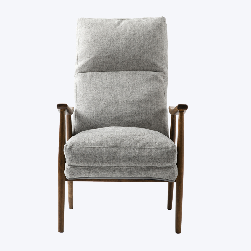 Fauteuil en bois de balcon de restaurant en tissu doux 913G-DZ