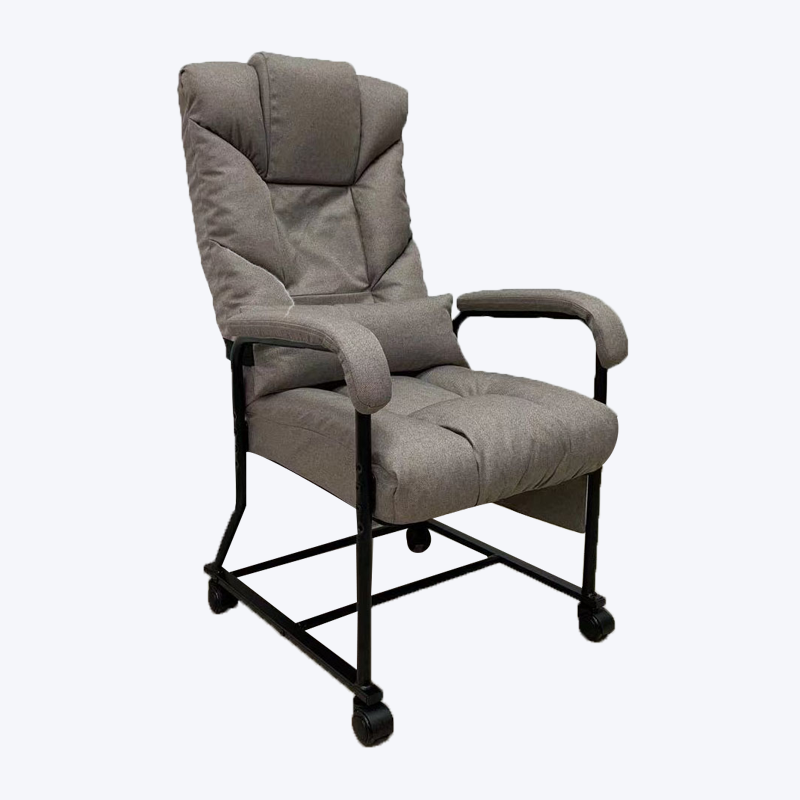 Fauteuil pliant inclinable mobile en acier avec support lombaire et roues universelles FZ031-MD