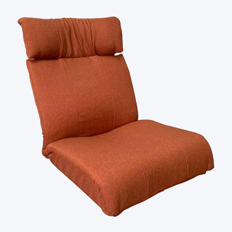 Chaise de sol réglable de couleur unie avec appui-tête neutre classique pliable en trois SF036GS