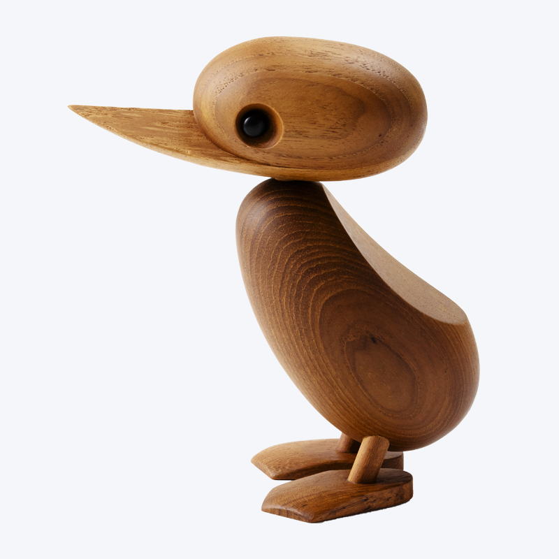 Design créatif du designer Oiseau en bois à queue marron foncé