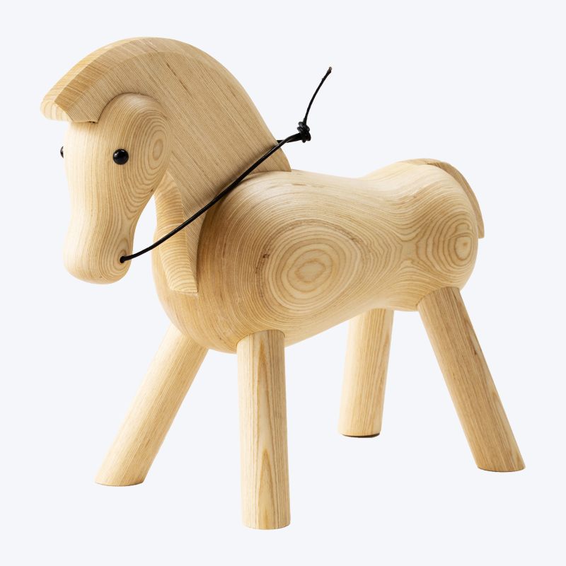 Design créatif artisanat ornements de poney en bois de couleur bois originale-L